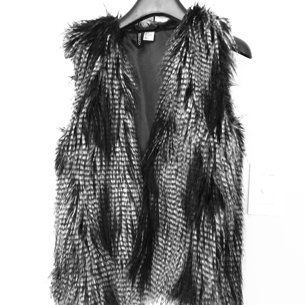 Faux Ostrich fur vest